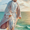 Jesus walking on the seashore